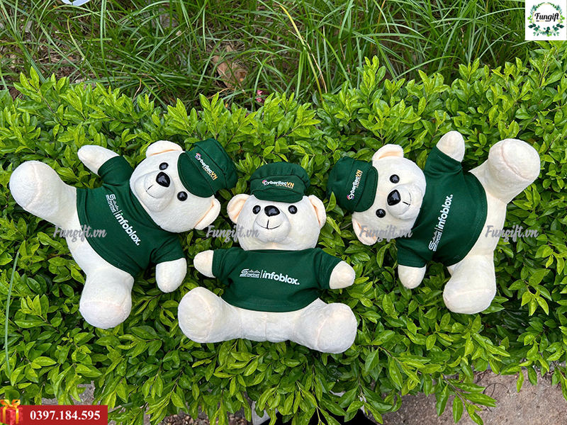 In logo lên gấu đội mũ
