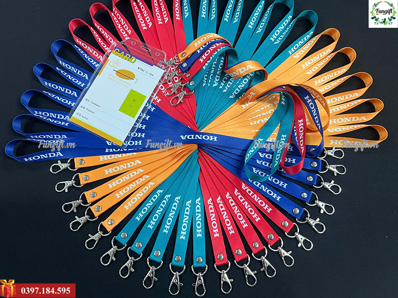 Mẫu dây thẻ in logo tại xưởng