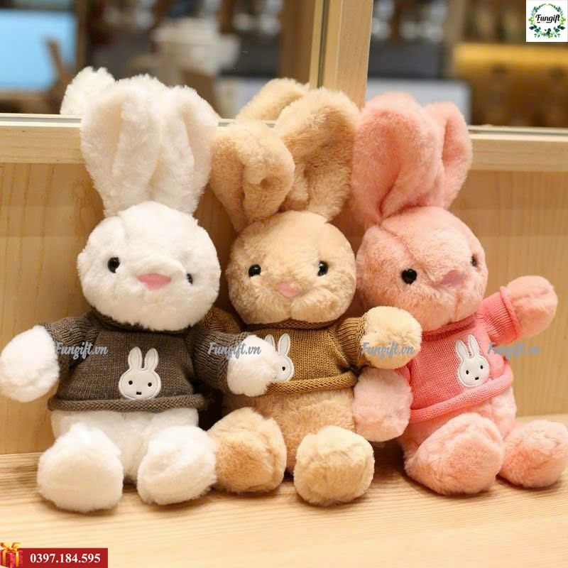 Thỏ bông in logo quà tặng