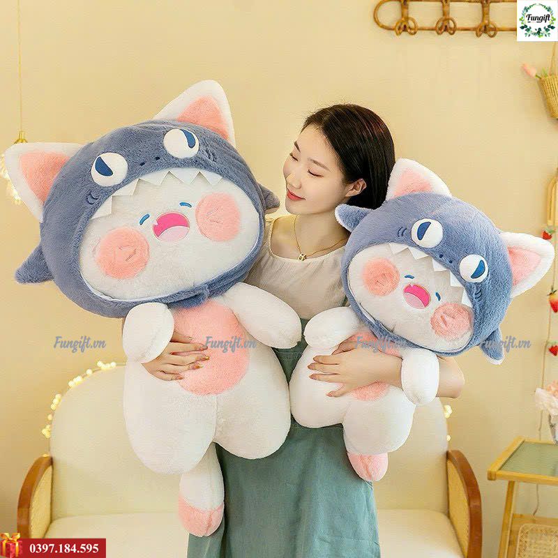 Xưởng in mèo dudu nhồi bông
