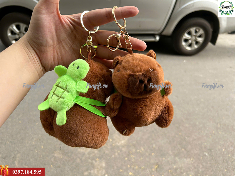 Sỉ móc khóa capybara in logo