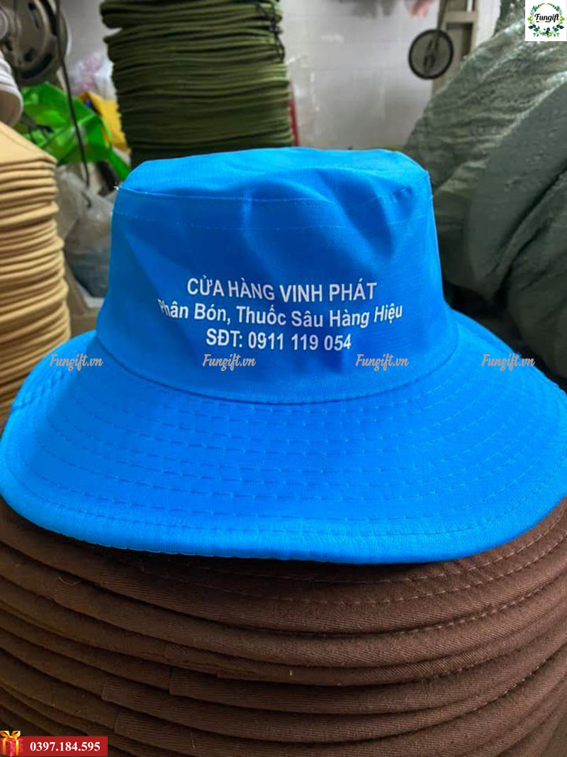 Nón vành rộng in logo theo yêu cầu