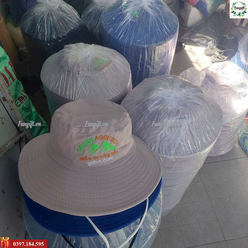 Xưởng in thêu nón tai bèo