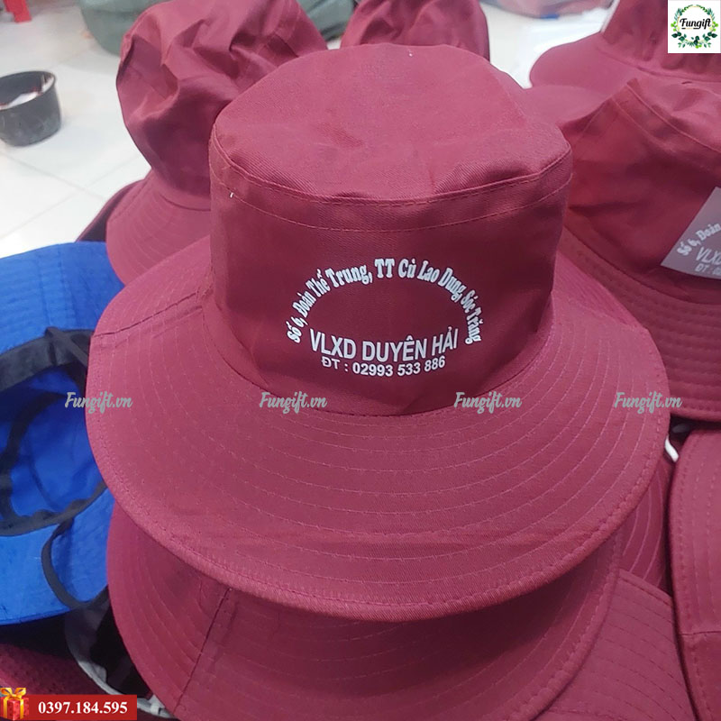 Xưởng may nón tai bèo in logo giá rẻ