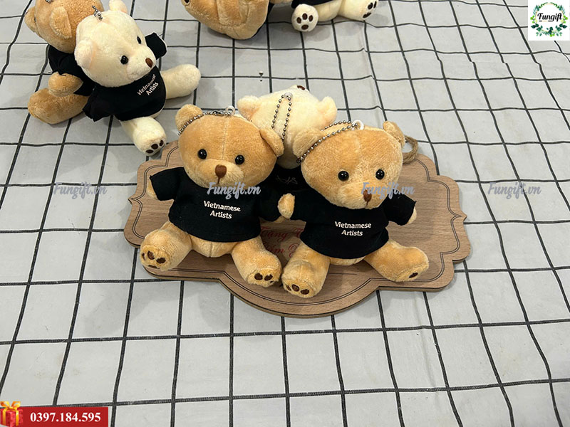 Sỉ lẻ gấu móc khóa in tên