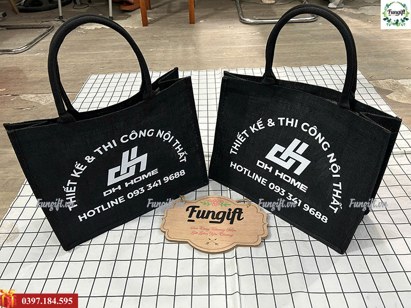 Túi vải giả đay in logo
