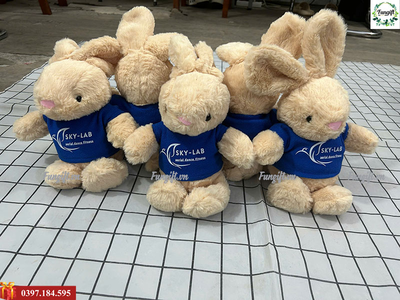 Quà tặng thỏ bông in giá rẻ