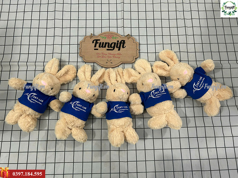 Thỏ nhồi bông in logo