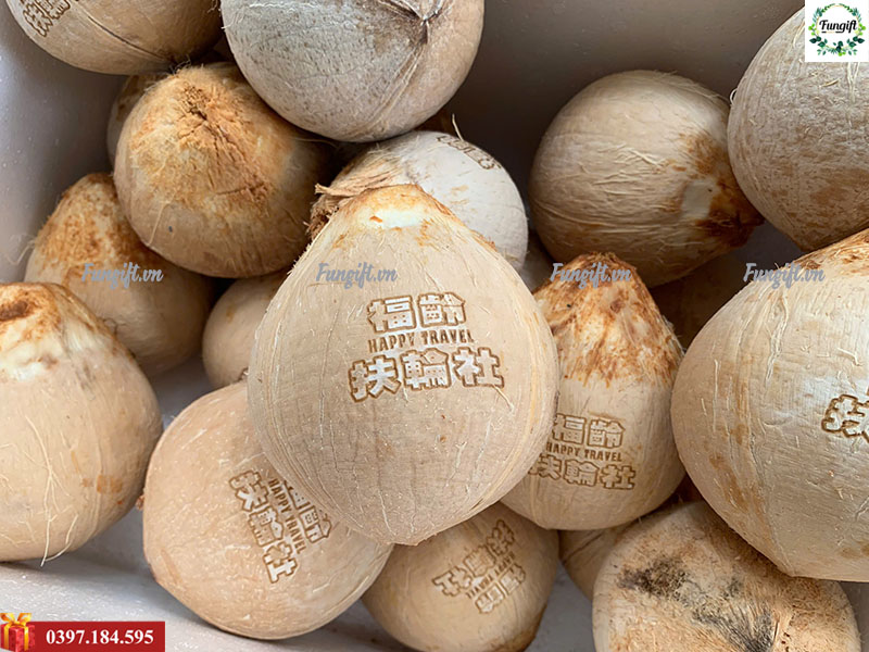 Khắc laser dừa giá rẻ Hà Nội