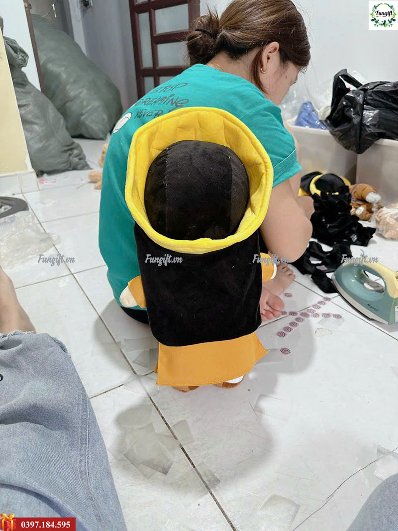 Xưởng may gấu bông in hình theo yêu cầu