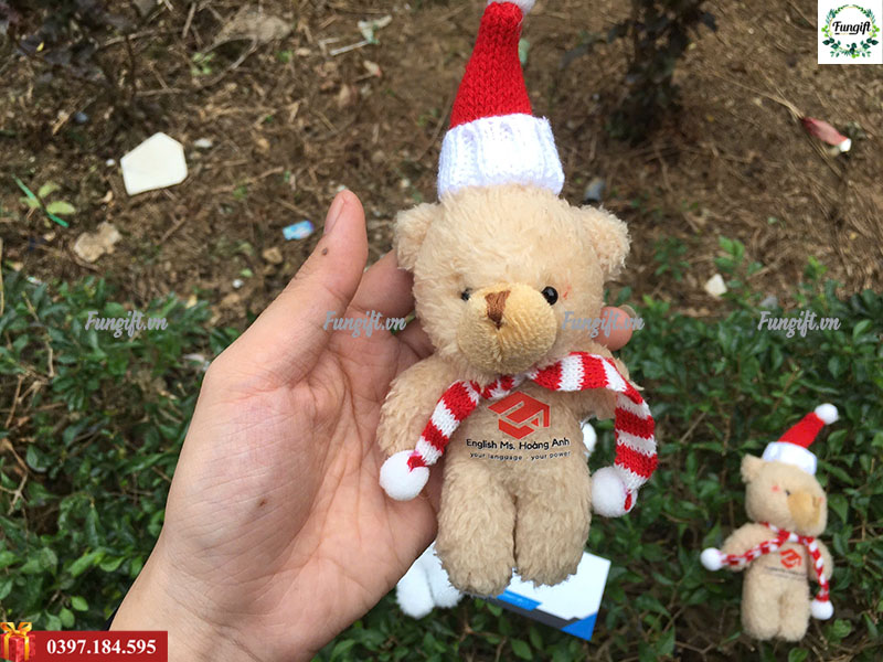 Mẫu gấu noel móc khóa