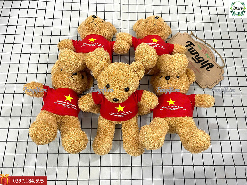 Gấu bông in logo Hà Nội
