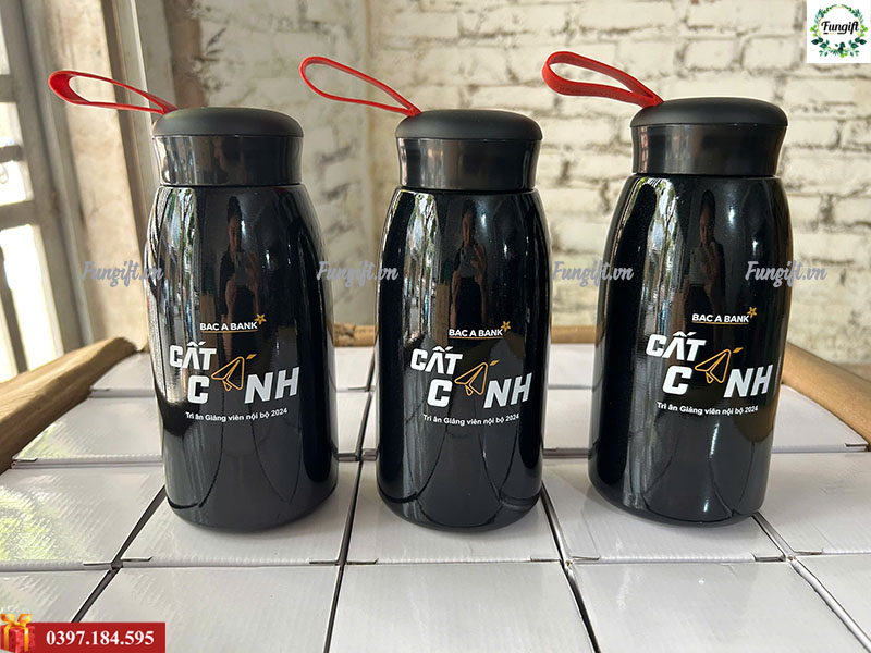In logo ngân hàng lên bình giữ nhiệt