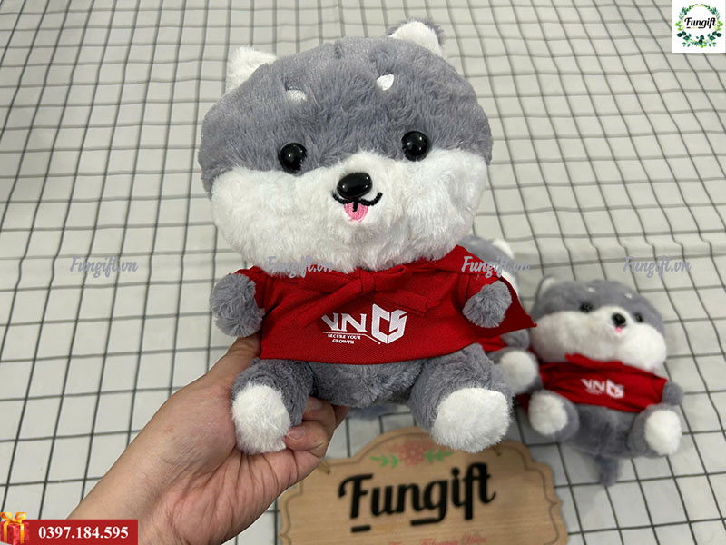 Thú bông chó shiba in logo