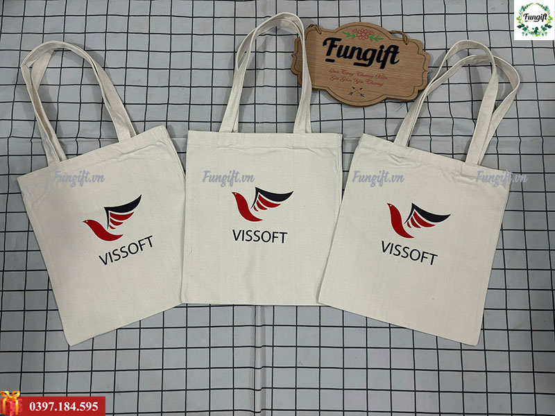 Sẵn hàng túi tote vải canvas in tên