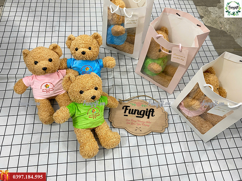 In logo teddy gấu bông sự kiện theo yêu cầu