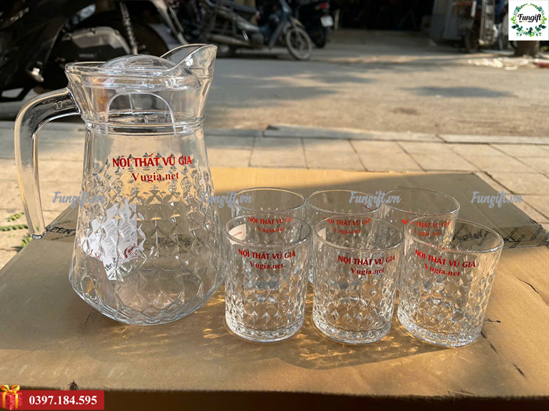 Ly thuỷ tinh, cốc thuỷ tinh in logo số lượng lớn
