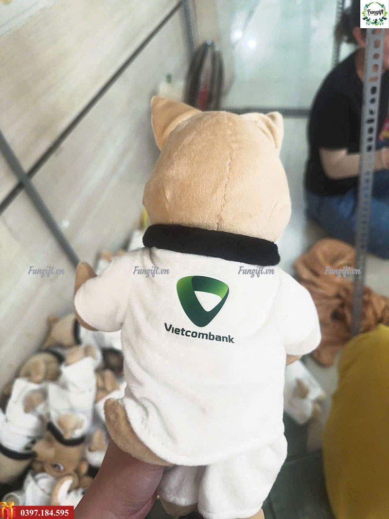 Mẫu gấu tập võ in logo