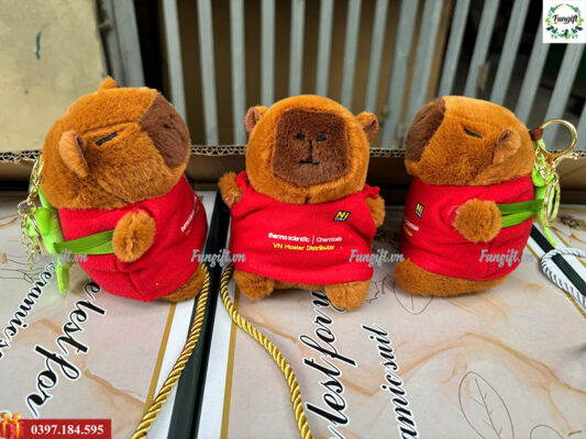 Móc khóa capybara in theo yêu cầu