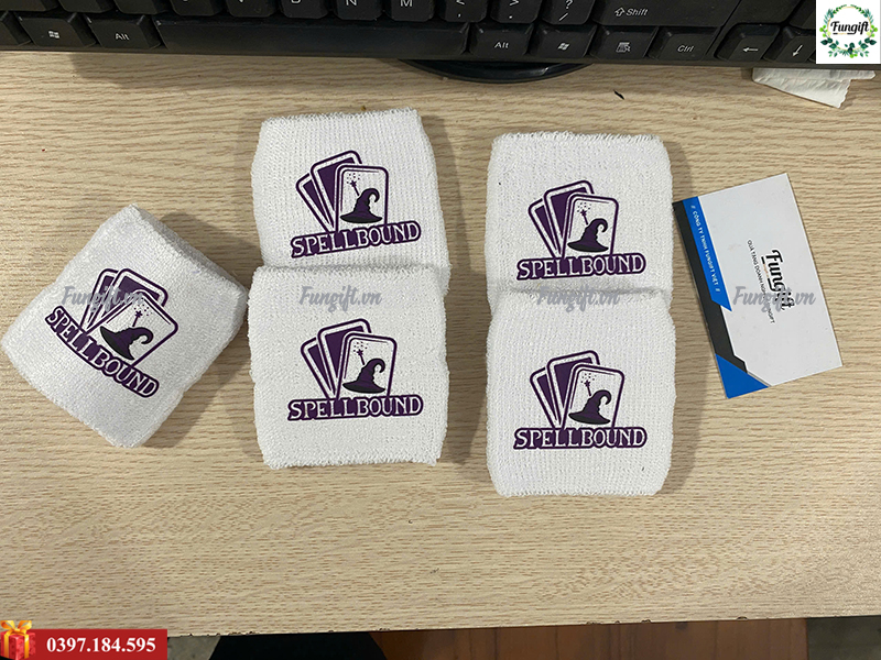Băng đô cổ tay thấm hút mồ hôi in logo