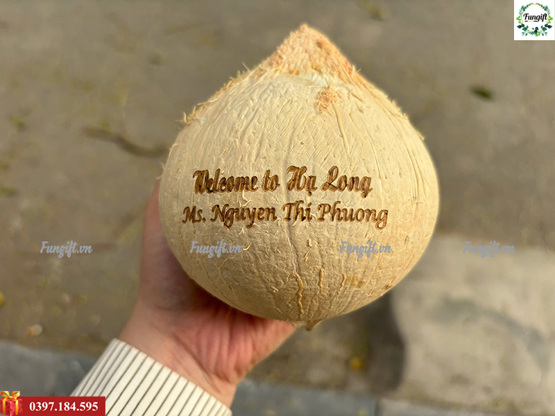 Khắc trái dừa