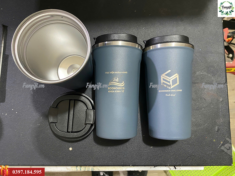 Ly giữ nhiệt đựng cafe quà tặng in logo, khắc theo yêu cầu