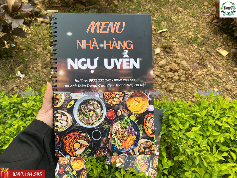 In thực đơn nhà hàng