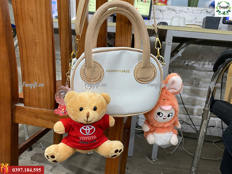 Móc khóa gấu bông in theo yêu cầu