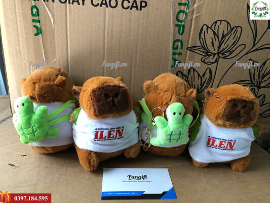 Quà tặng capybara móc khoá in tên