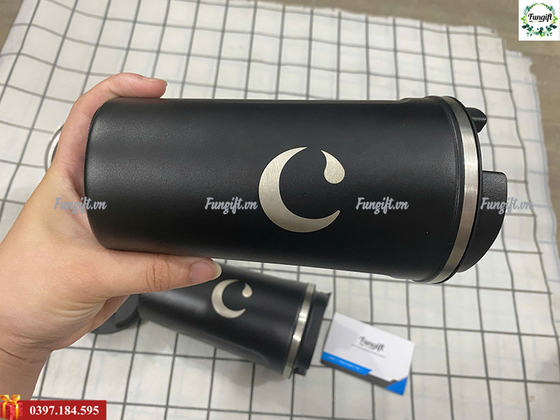 Quà tặng cốc coffee inox 304 khắc logo