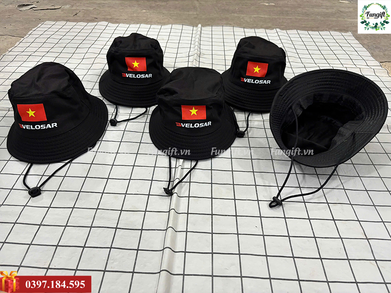 Sản xuất mũ tai bèo in logo