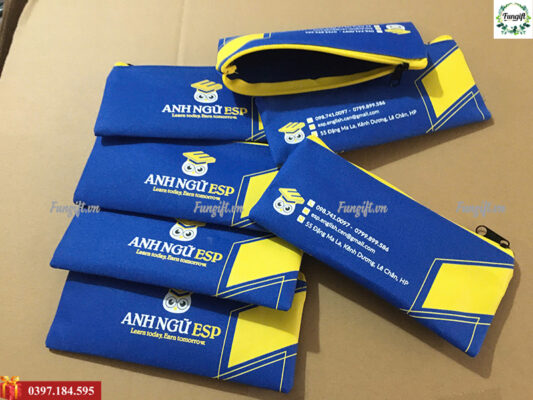 Túi bút học sinh in logo