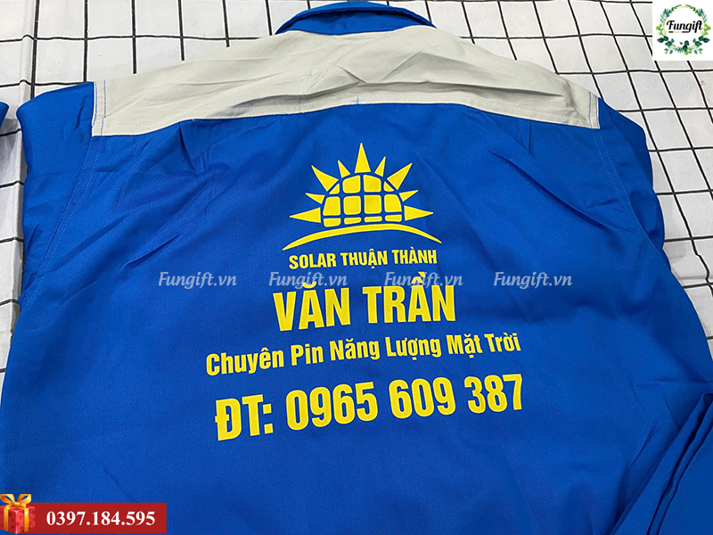 Sản xuất quần áo bảo hộ lao động in logo theo yêu cầu