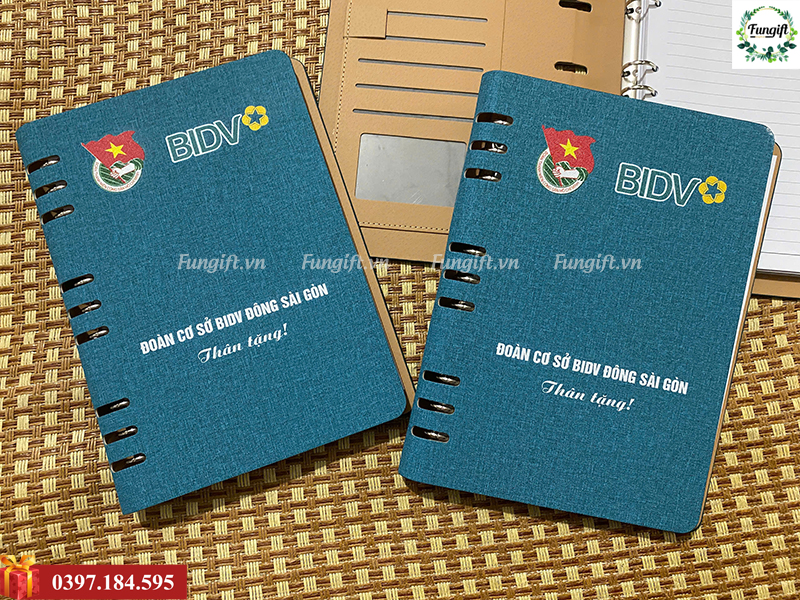 Sổ tay bìa da in logo theo yêu cầu