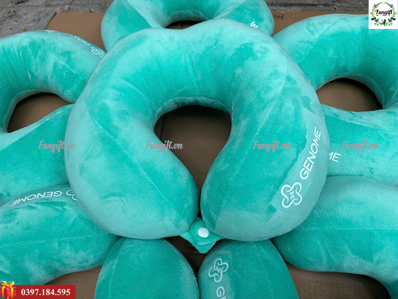 Xưởng sản xuất gối cổ chữ U in logo theo yêu cầu
