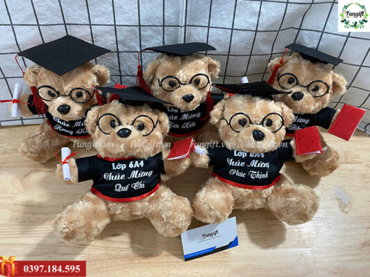 Nhận in gấu bông cử nhân số lượng ít