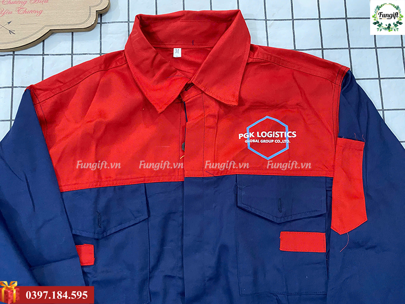 Đồ bảo hộ lao động dài tay in logo