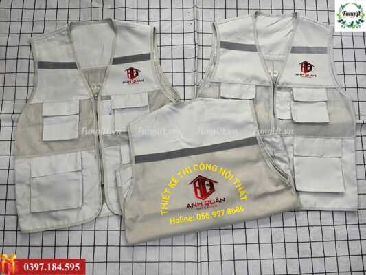 Mẫu áo gile bảo hộ in logo