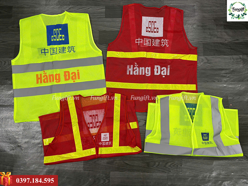 Áo phản quang lưới in logo