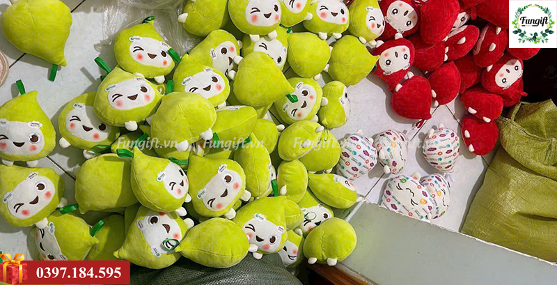 Gấu bông quà tặng khai trương in logo