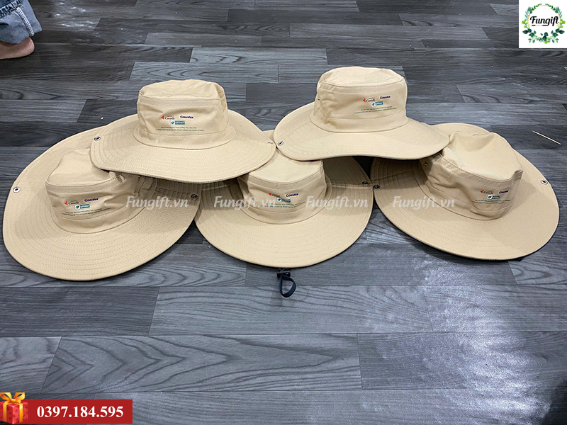 Nón tai bèo in logo làm quà tặng