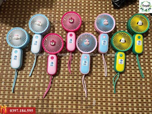 Quạt cầm tay mini in ấn logo công ty