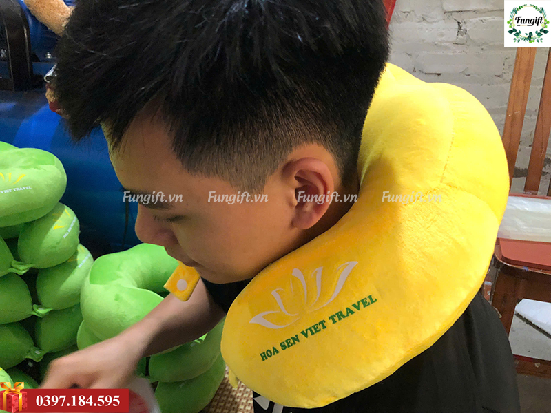 Xưởng gối chữ U in logo