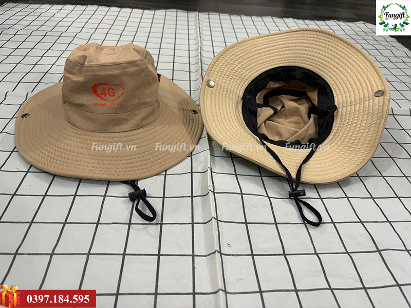 Xưởng may mũ tai bèo in logo theo yêu cầu