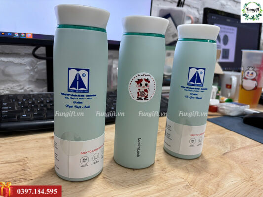 Bình giữ nhiệt in logo lớp học