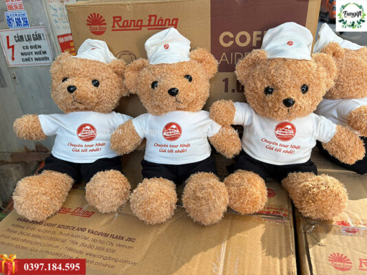 Gấu bông in logo quảng cáo
