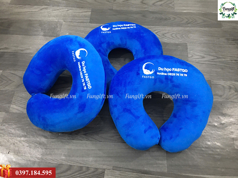 Gối tựa cổ in logo