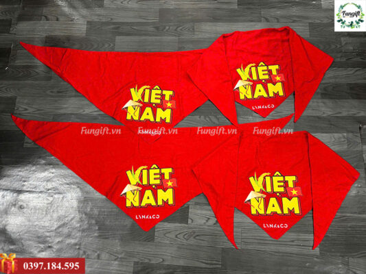 Khăn quàng đỏ sao vàng in theo yêu cầu