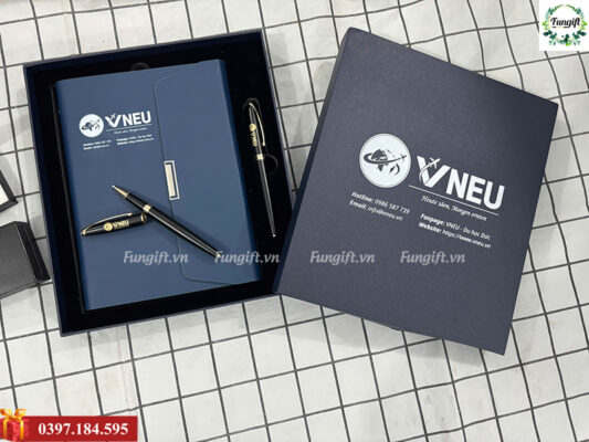 Quà tặng hộp sổ bút in logo