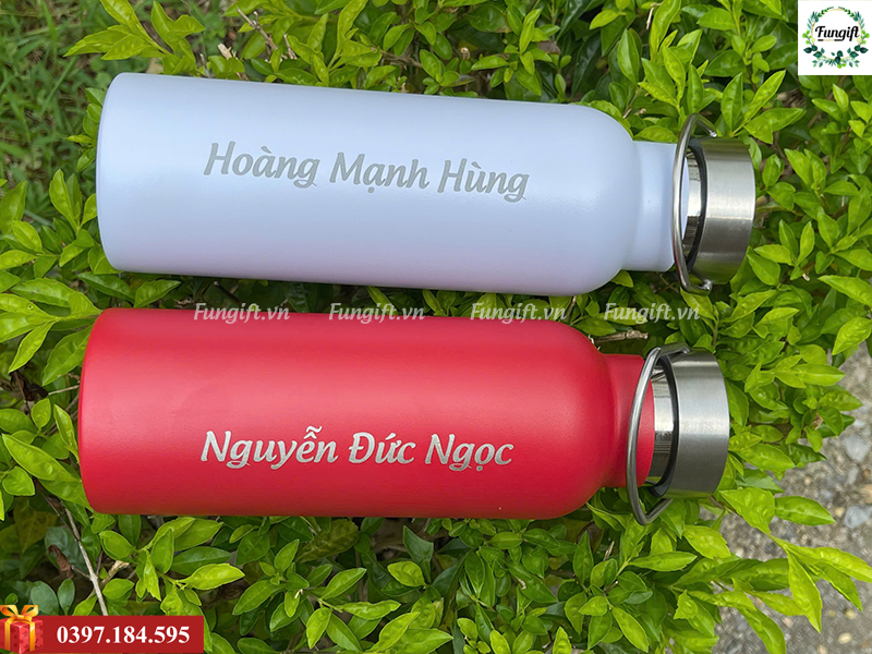 Khắc laser bình giữ nhiệt lấy nhanh, lấy ngay trong ngày
